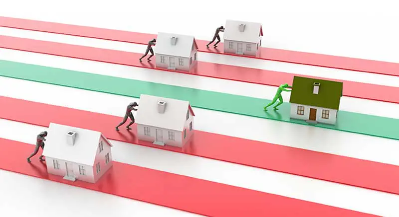 A house standing out with few competing listings in winter
