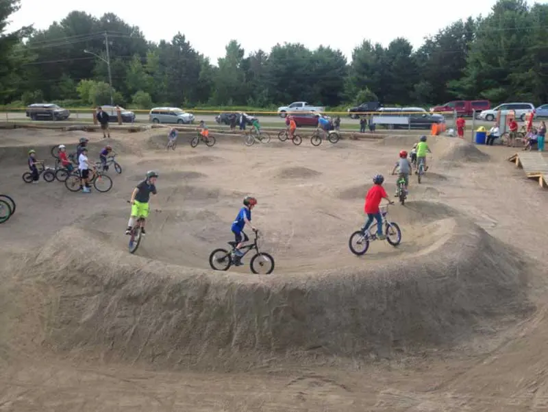 Riders at the Brantford Rotary Bike Park
